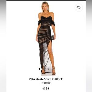 NOOKIE BLACK MESH DRESS
